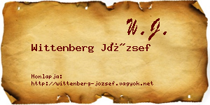 Wittenberg József névjegykártya